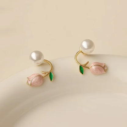 Tulip Flower Stud Earrings 